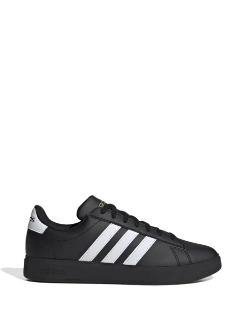 adidas striped court sneakers Black JR0546