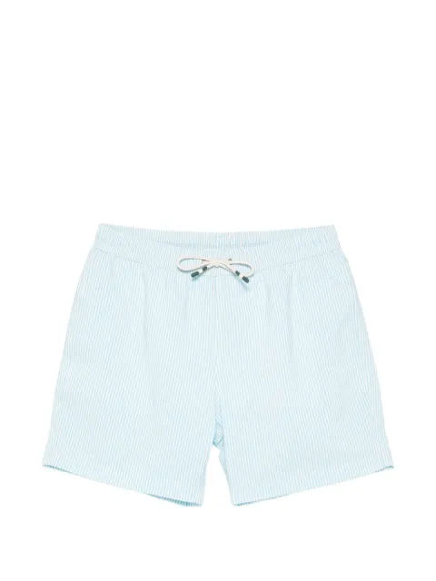 HARTFORD seersucker stripe-pattern swim shorts Blue BF30203