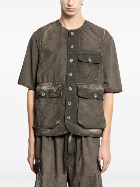 Uma Wang button pocket coat Brown UM6527