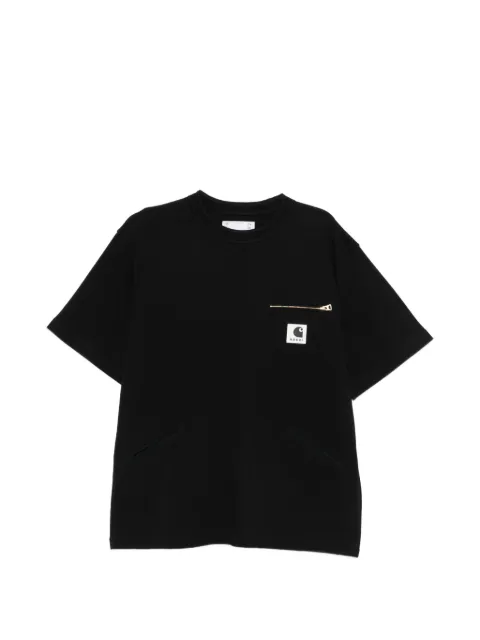 sacai zipped-pocket T-shirt Black 2601092S