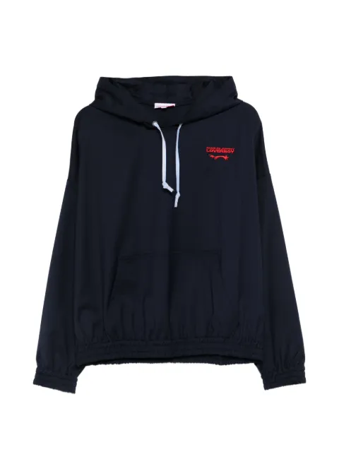 Charles Jeffrey Loverboy Ears Kagool drawstring hoodie Blue 062010401