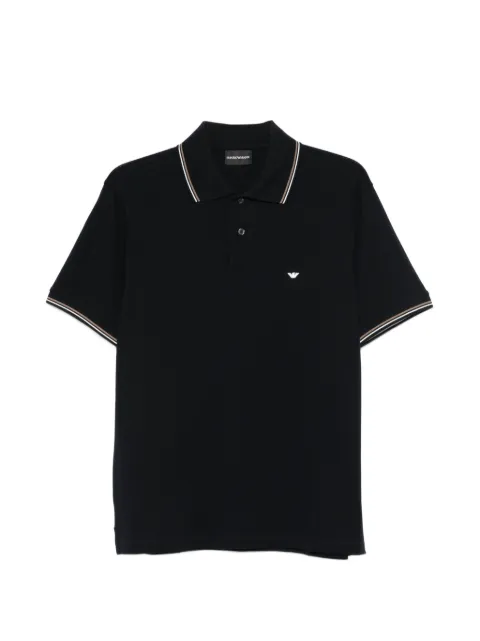Emporio Armani stripe-trim polo shirt Blue EM004606AF23090