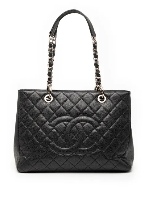 CHANEL Pre-Owned 2012-2013 Caviar Grand Shopping tote bag Black 2GPMEXGAH0ILA34K