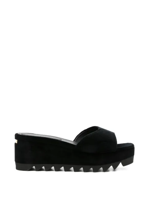 Stella McCartney velvet platform sandals Black 810613E00266