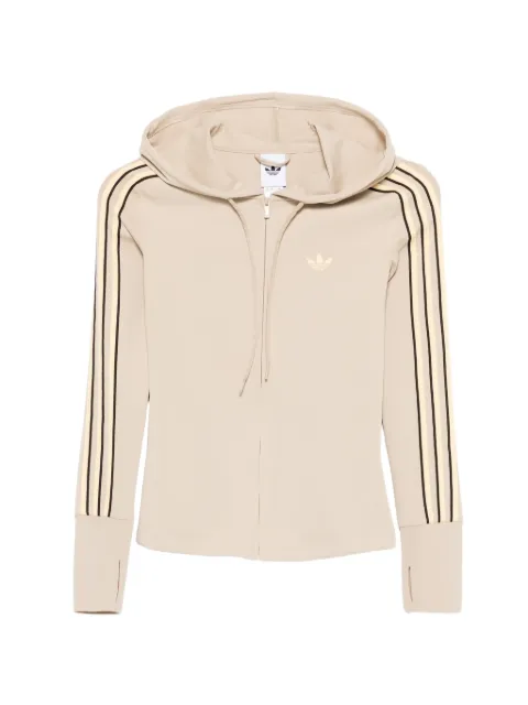 adidas striped hooded hoodie Neutrals KW4551