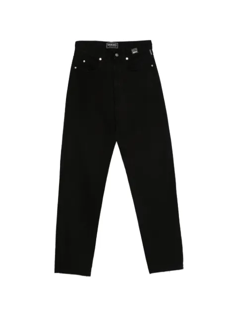 Versace Pre-Owned 1990s logo-patch trousers Black VE280AMK