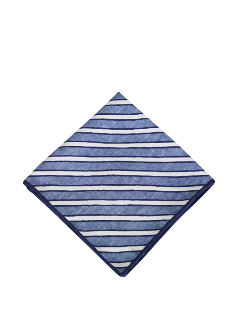 Brunello Cucinelli striped pocket square Blue MX8680091C1225