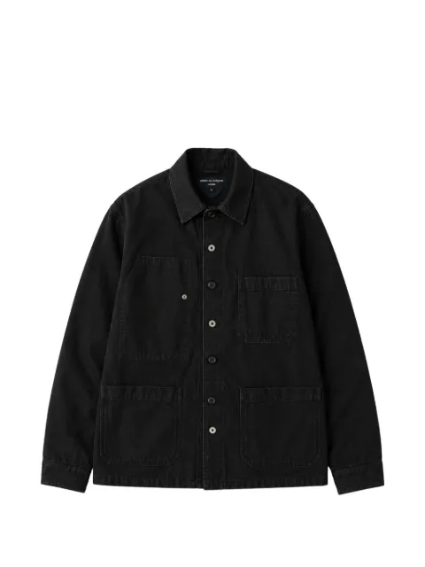 Comme des Garçons Homme patch-pocket cotton overshirt Black HQJ021