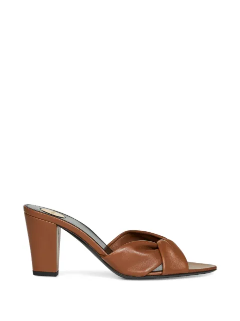 Saint Laurent Franciane knot-detail sandals Brown 863363AADF0
