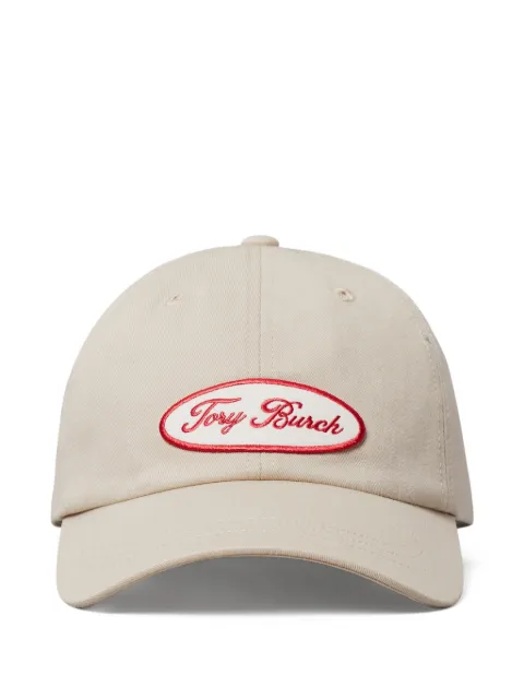 Tory Burch logo-patch baseball cap Neutrals 183627