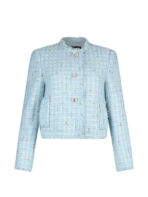 LIU JO smart bouclé jacket Blue CA6228T583AP9598