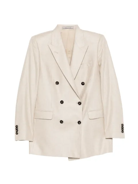 Tagliatore double-breasted flap-pocket blazer Neutrals JJASMINE10B440044