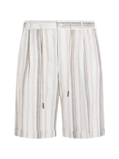 Tagliatore striped drawstring shorts Neutrals BDONNY600016V1075