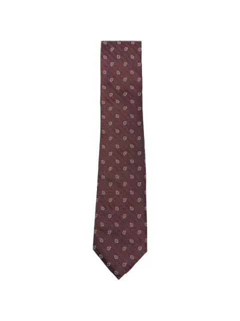 Zegna patterned tie Red Z3D11TA31P3