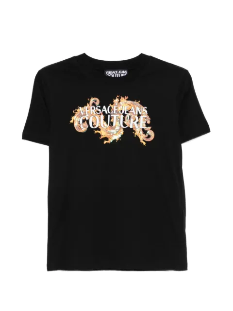 Versace Jeans Couture logo-print T-shirt Black 80HAHE02CJ00E