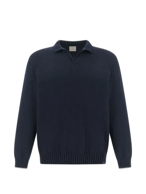 Paul & Shark V-neck knitted sweater Blue 26411669CO013