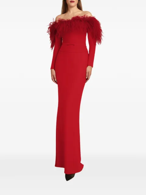 Gemy Maalouf off-shoulder maxi dress Red GMW236781LD