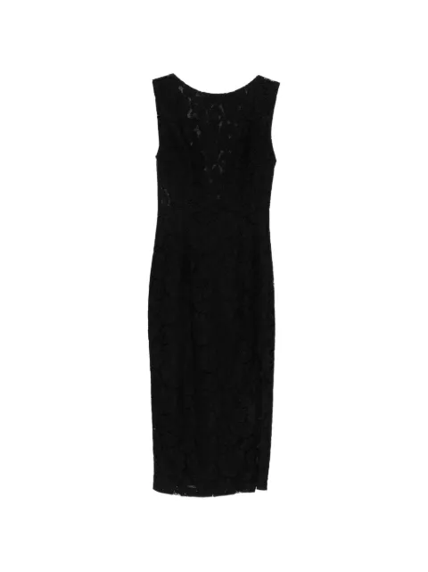 PINKO midi Drupa lace slit dress Black 106588A330