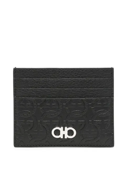 Ferragamo logo-embossed cardholder Black 792046