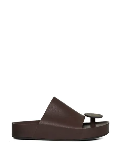 Uma Wang leather flat sandals Brown US9075