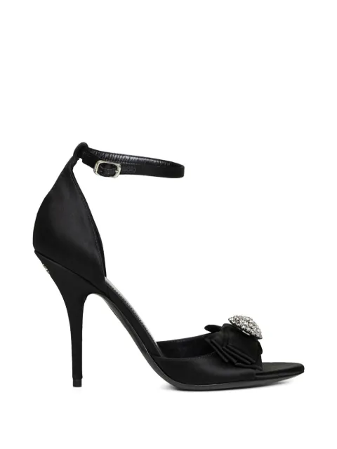 Balenciaga Avenue rhinestone-embellished bow sandals Black 854051W1WM1
