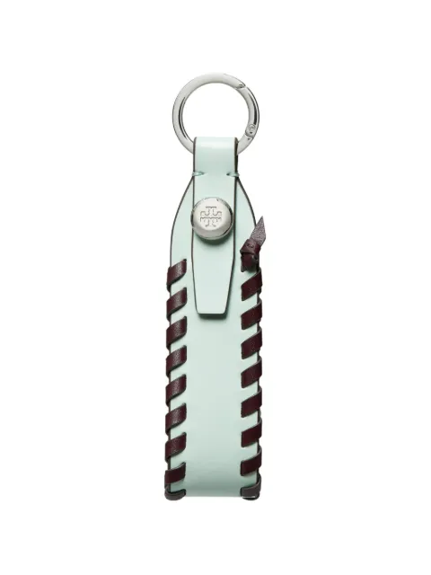 Tory Burch leather woven bag charm Blue 181691