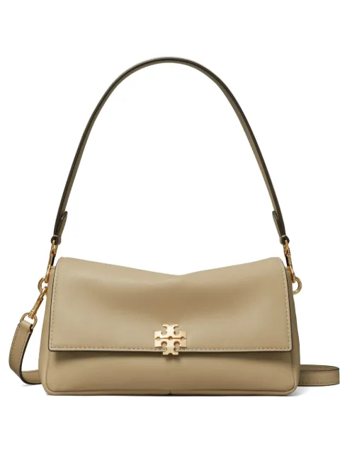Tory Burch small Charlie logo-plaque shoulder bag Neutrals 180725