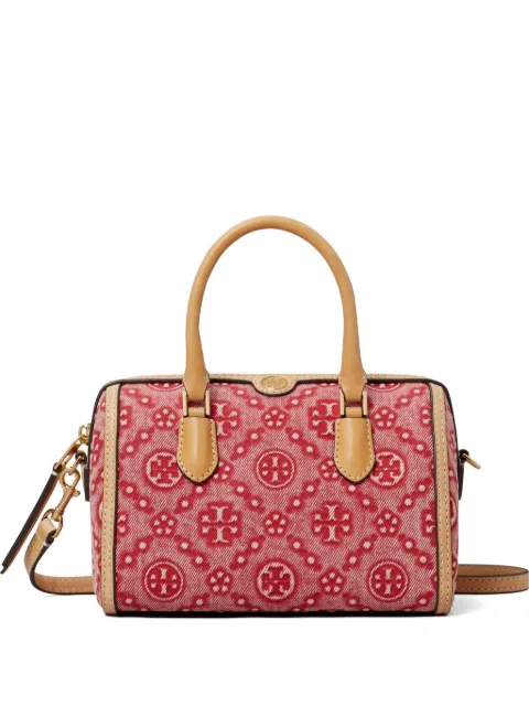 Tory Burch T-monogram denim petite barrel bag Red 183614