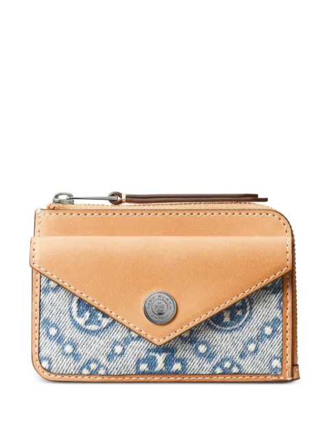 Tory Burch T Monogram denim zip card case Neutrals 183253