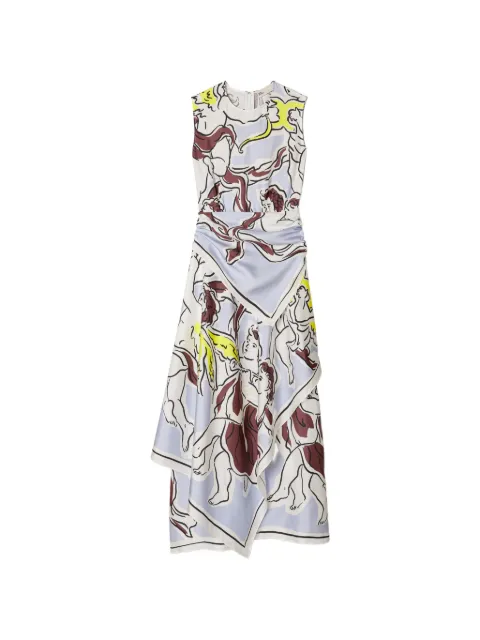 Tory Burch printed silk dress Blue 183207