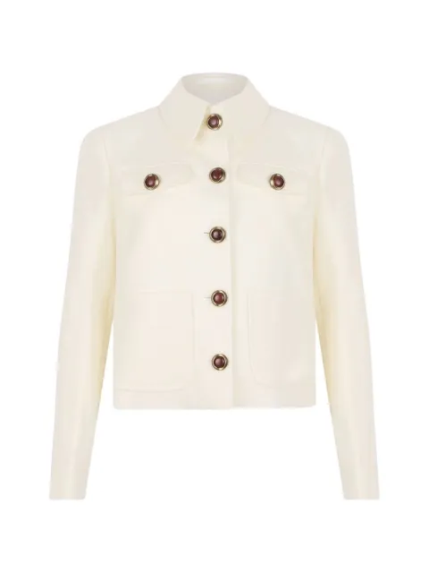 Fortela buttoned jacket Neutrals WFORTUNEMA828WHITE