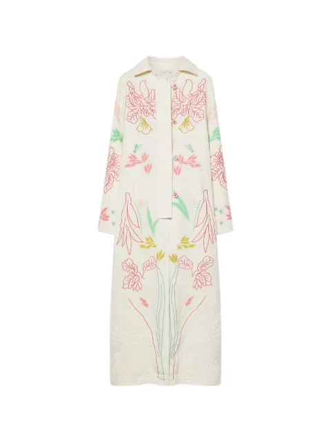 Forte Forte floral embroidered coat Neutrals 14519BISMYCOAT