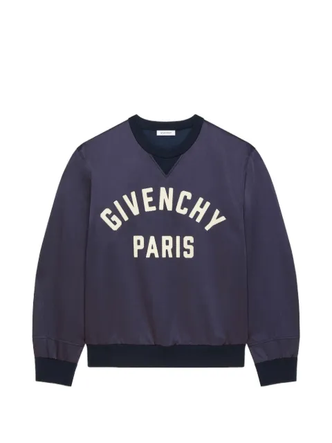 Givenchy logo-lettering sweatshirt Blue BWJ04W3YRS