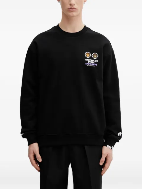 AAPE BY *A BATHING APE® x Baby Milo Store AAPEUNVS logo patch sweatshirt Black AAPSWM9795XXP