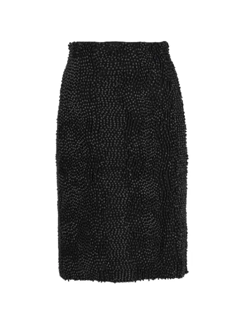 Gianfranco Ferré Pre-Owned back-zip midi skirt Black W2511114