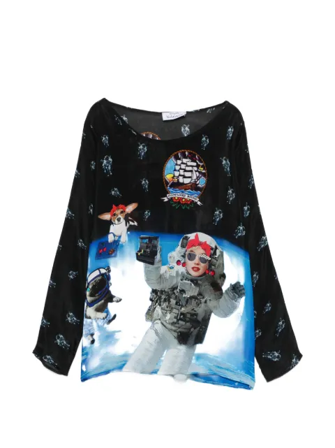 The Artistylist graphic-print blouse Black SPACE