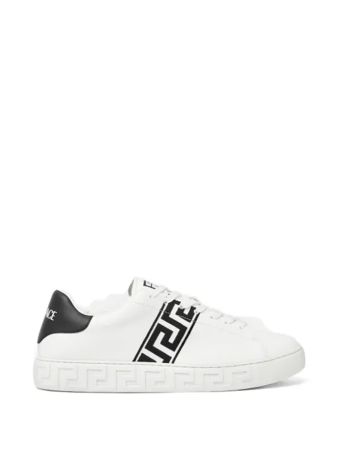 Versace Greca embroidered nylon sneakers White 10144601A00776