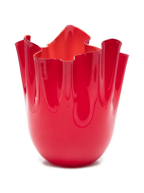 Venini Fazzolett ruffled vase Red FO370000000O0BA2