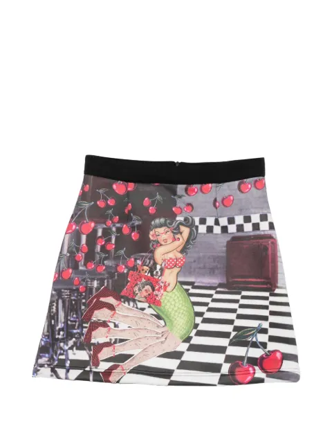 The Artistylist Mermaid-print mini skirt Black MERMAID