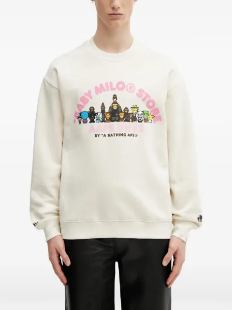 AAPE BY *A BATHING APE® x Baby Milo Store AAPEUNVS crew neck sweatshirt Neutrals AAPSWM9794XBP
