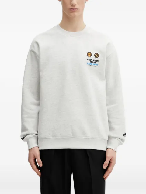 AAPE BY *A BATHING APE® x Baby Milo Store AAPEUNVS logo patch sweatshirt Grey AAPSWM9795XAP