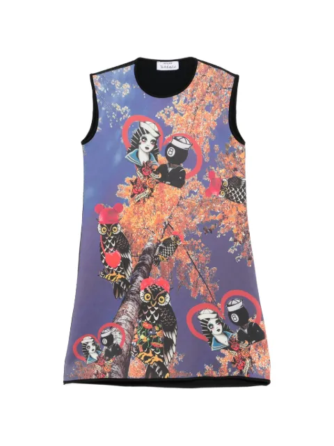 The Artistylist Autumn printed mini dress Purple AUTUMNLONGDRESS