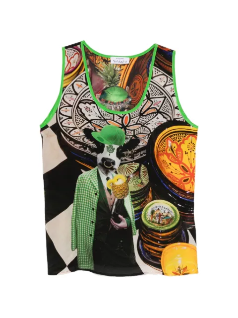 The Artistylist Cow sleeveless tank top Black COW
