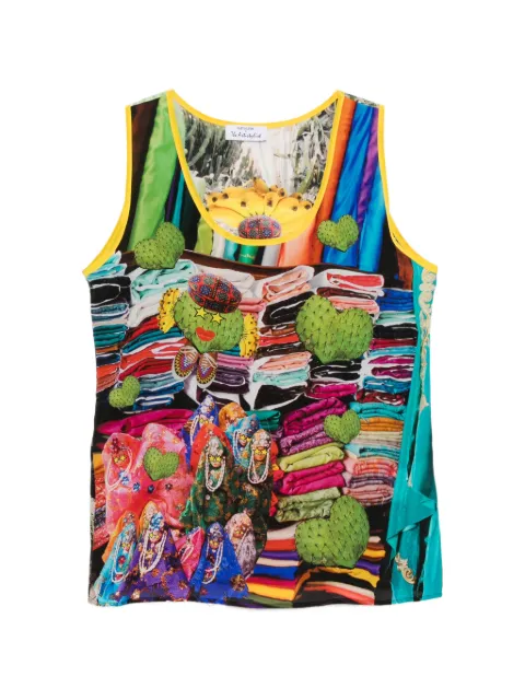 The Artistylist Cactus printed tank top Blue CACTUS