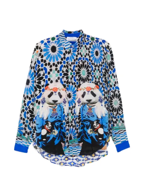 The Artistylist Panda printed shirt Blue PANDASHIRT
