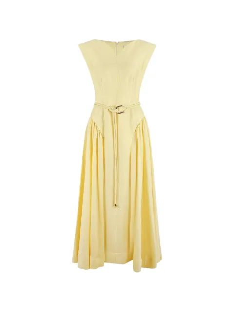 Acler Alvie V-neck belted maxi dress Yellow AD2601412DLEMONSORBET