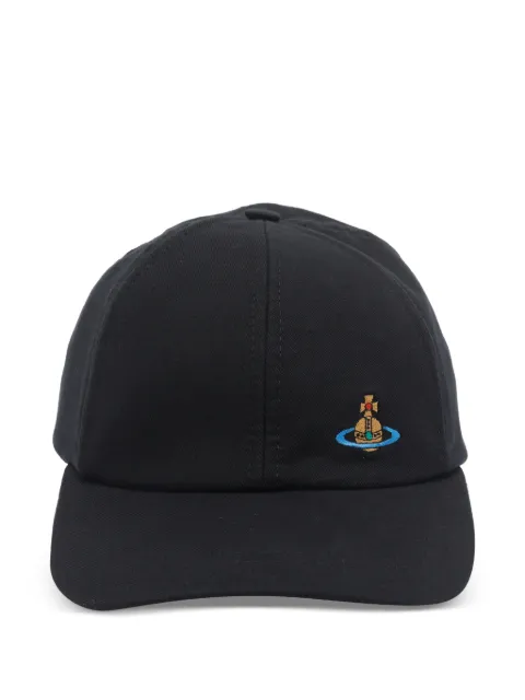 Vivienne Westwood Orb embroidered baseball cap Black 81020019W01HCN401