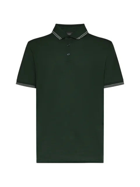 Emporio Armani stripe-detail polo shirt Green EM005842AF12955