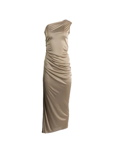 Atlein one-shoulder draped dress Neutrals RB43TJ26