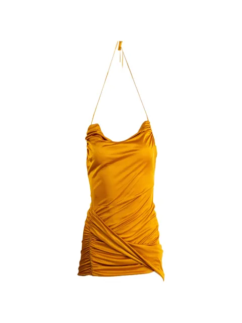 Atlein ruched mini dress Yellow RA22TJ26